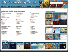 Tablet Screenshot of degratisspil.dk